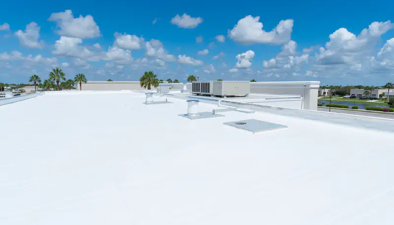 TPO membrane flat roof installation in Sarasota, FL