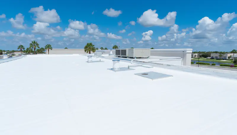 TPO membrane flat roof installation in Sarasota, FL
