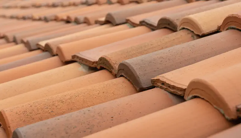 Clay barrel tile roof on a Sarasota Mediterranean-style home