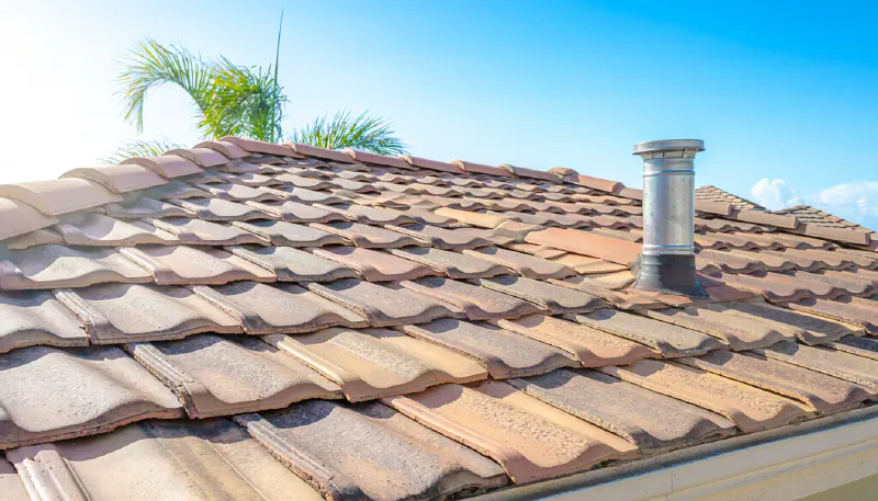 Concrete flat tile roof on a Sarasota home