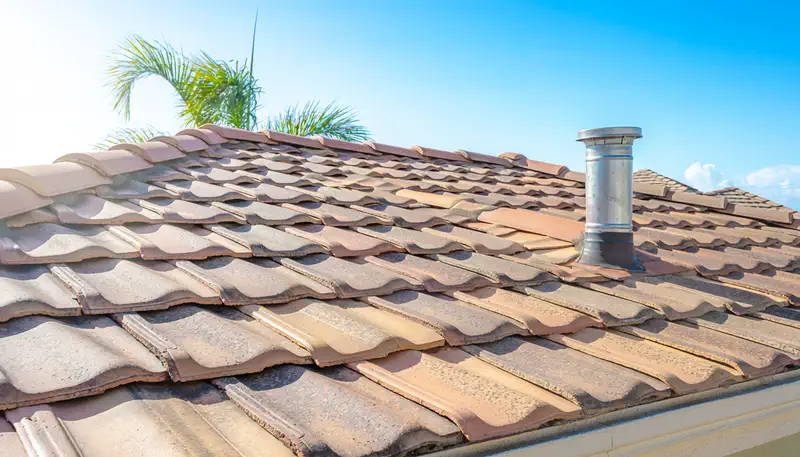 Concrete flat tile roof on a Sarasota home